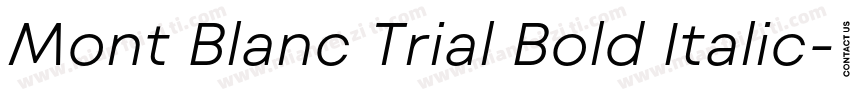 Mont Blanc Trial Bold Italic字体转换